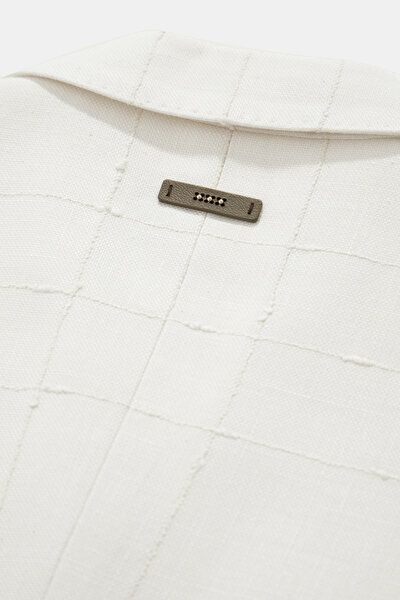 ECRU SURPLICE NECKLINE (CROSS-OVER NECKLINE) VEST 13