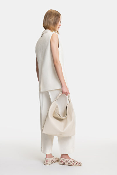 ECRU SURPLICE NECKLINE (CROSS-OVER NECKLINE) VEST 5