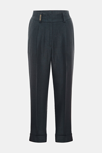 LACİVERT KETEN PANTOLON 5