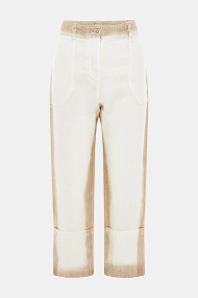 BEIGE BATIK SKINNY LEG TROUSERS 5