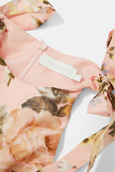 MULTİCOLOR FLORAL PATTERN MİDİ DRESS 3