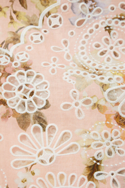 MULTİCOLOR FLORAL PATTERN MİDİ DRESS 4