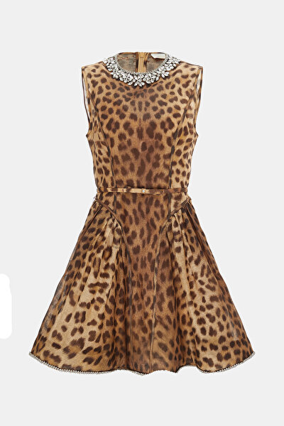BROWN MİDİ DRESS 3