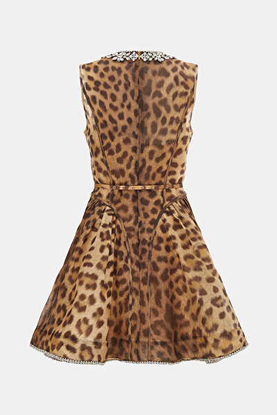 BROWN MİDİ DRESS 4