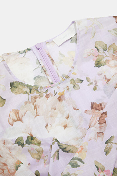 MULTİCOLOR FLORAL PATTERN MİDİ DRESS 3