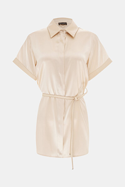 BEIGE SHORT SLEEVE SHIRT 5
