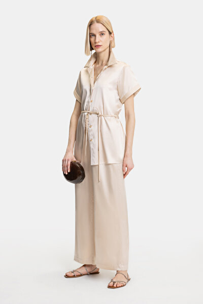BEIGE SHORT SLEEVE SHIRT 3