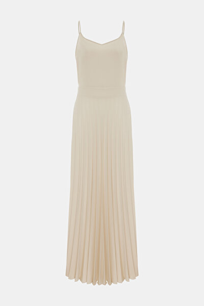 BEIGE SLEEVELESS DRESS 9