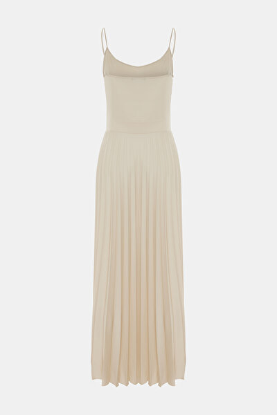 BEIGE SLEEVELESS DRESS 10