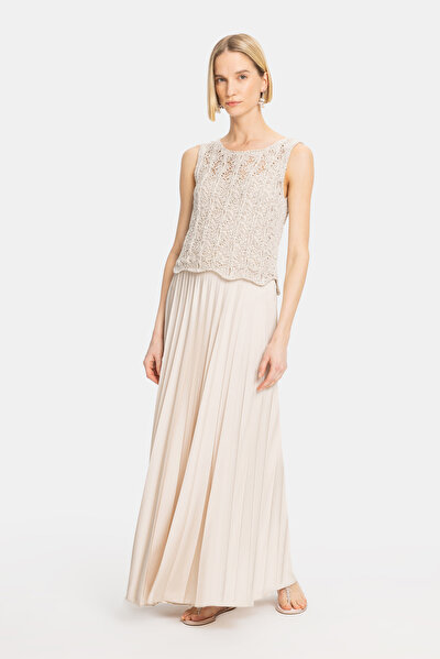 BEIGE SLEEVELESS DRESS 3