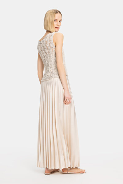 BEIGE SLEEVELESS DRESS 4