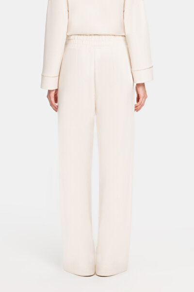 BEIGE WIDE LEG SPORTS TROUSERS 3