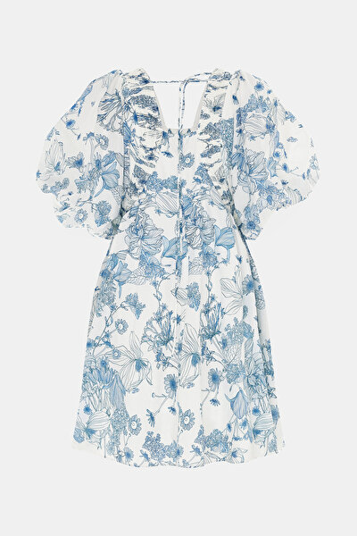 BLUE SHORT SLEEVE DRESS 8