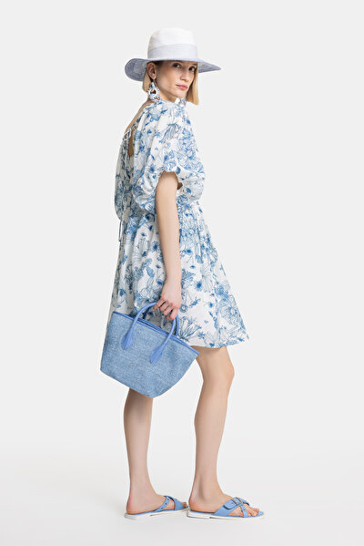 BLUE SHORT SLEEVE DRESS 3