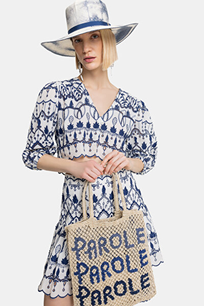 WHITE V NECK 3/4 SLEEVES BLOUSE 5