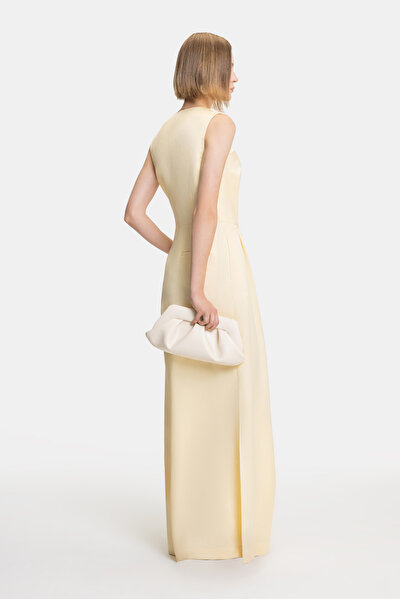 YELLOW V NECK SLEEVELESS JUMPSUIT 3