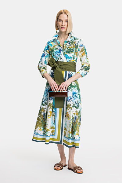 MULTICOLOR 3/4 SLEEVES DRESS 4