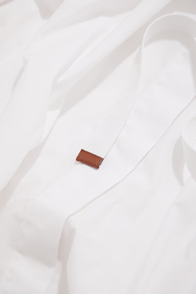 WHITE LONG SLEEVE MIDI DRESS 4