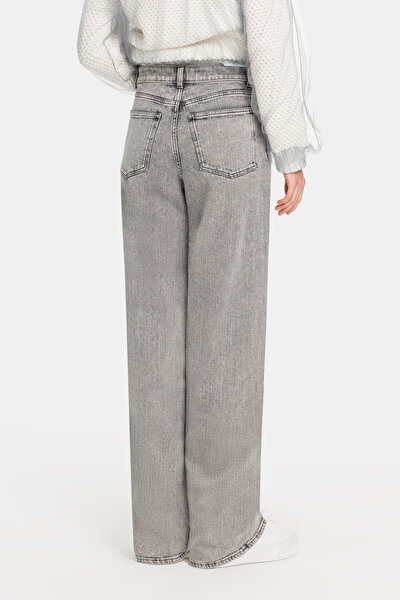 GRİ DÜZ KESİM JEAN PANTOLON 4