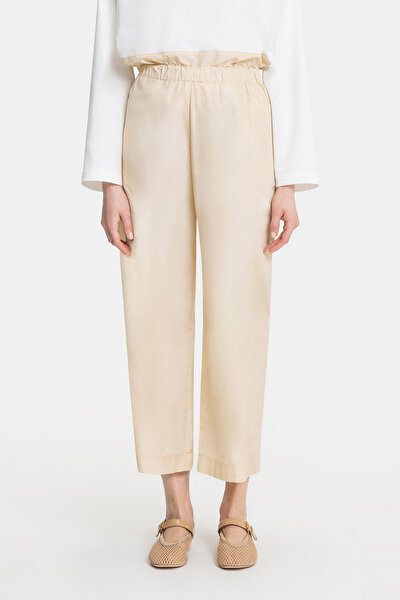 ECRU WIDE LEG TROUSERS 3