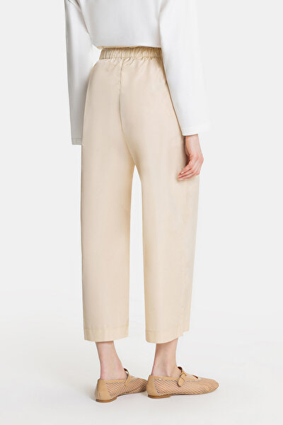 ECRU WIDE LEG TROUSERS 4