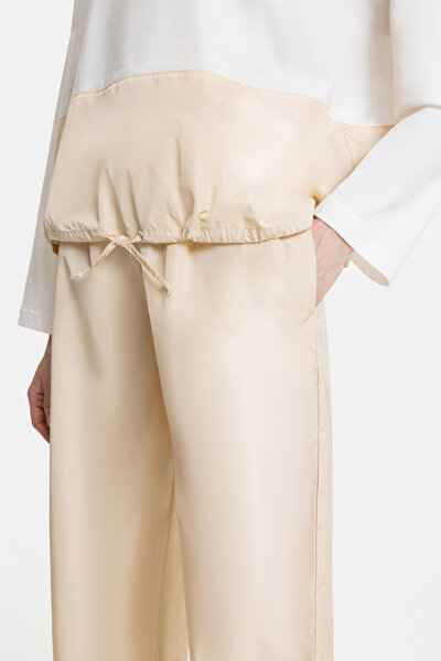 ECRU WIDE LEG TROUSERS 5