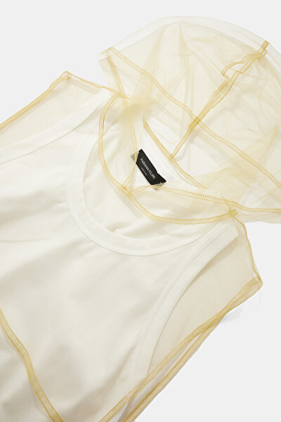 WHITE HOODIE SLEEVELESS BLOUSE 8