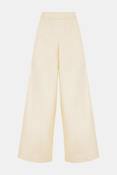 ECRU WIDE LEG TROUSERS 4