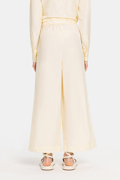 ECRU WIDE LEG TROUSERS 3