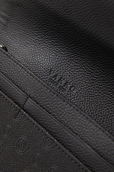 BLACK MONOGRAM WALLET 4