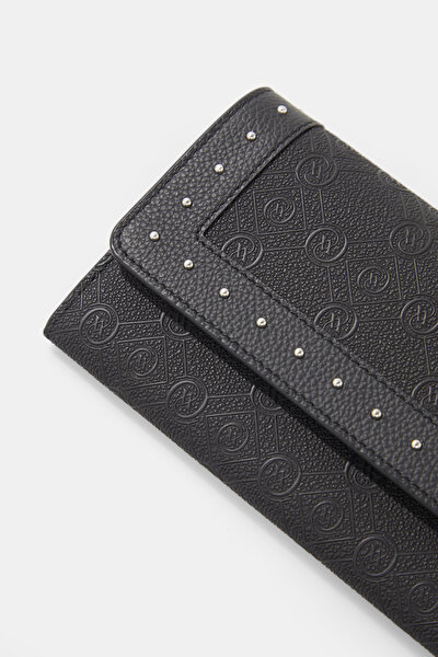 BLACK MONOGRAM WALLET 5