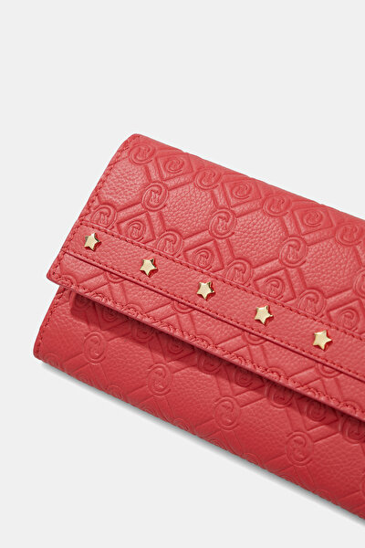 RED MONOGRAM LEATHER WALLET 4