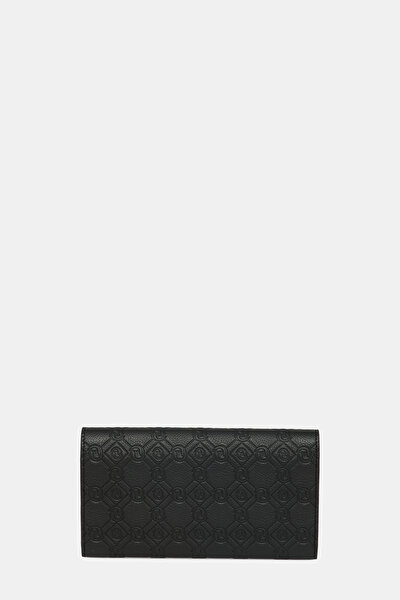 BLACK MONOGRAM LEATHER WALLET 3