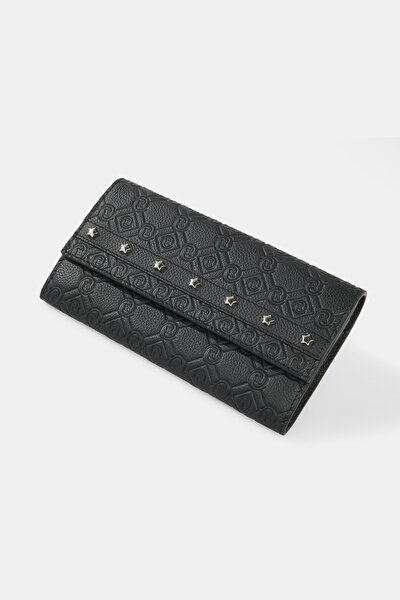 BLACK MONOGRAM LEATHER WALLET 5