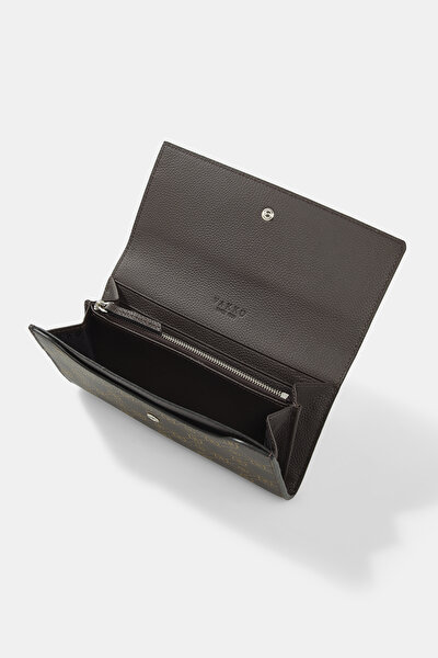 BEIGE MONOGRAM LEATHER WALLET 4
