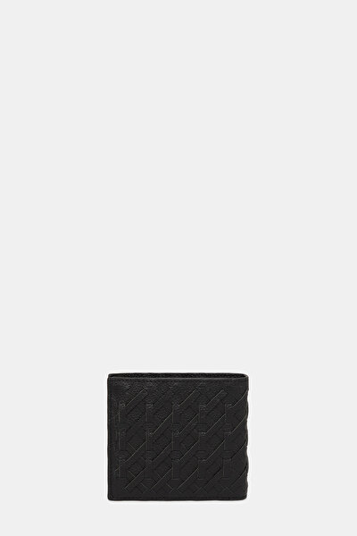 BLACK MONOGRAM LEATHER WALLET 3