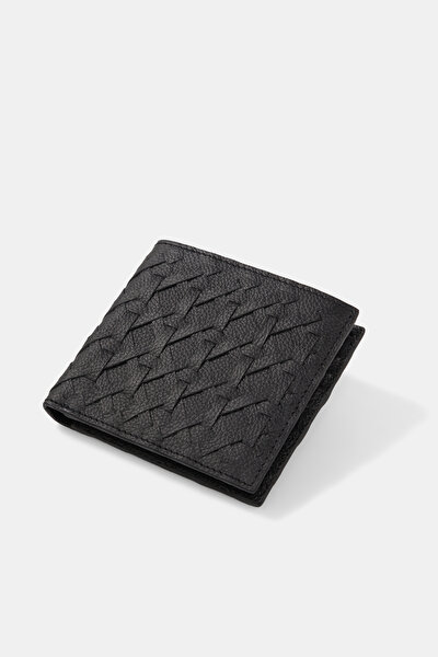 BLACK MONOGRAM LEATHER WALLET 5