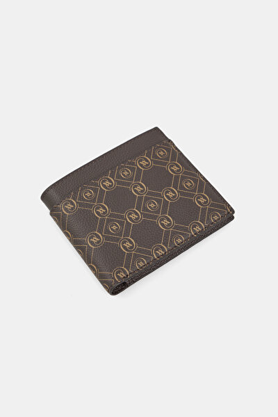 BEIGE MONOGRAM LEATHER WALLET 5