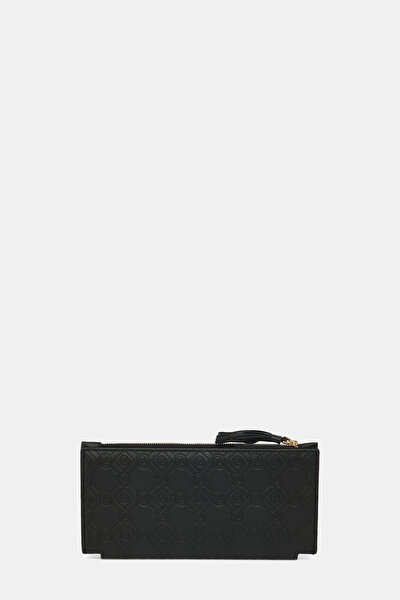BLACK MONOGRAM LEATHER WALLET 3