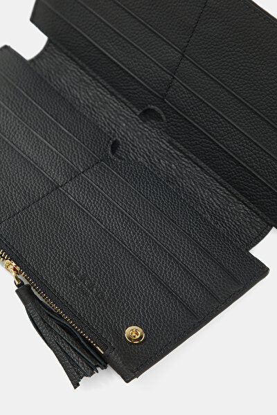 BLACK MONOGRAM LEATHER WALLET 5
