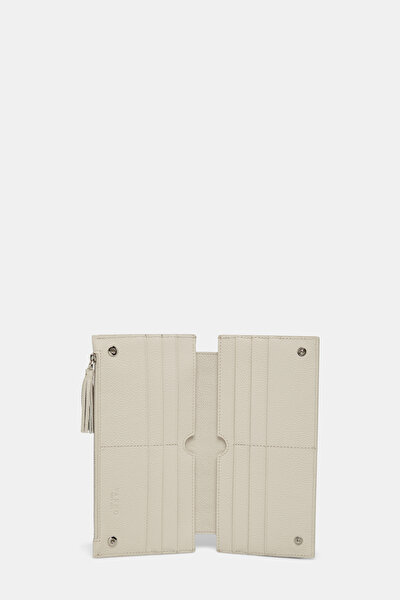 ECRU MONOGRAM LEATHER WALLET 4