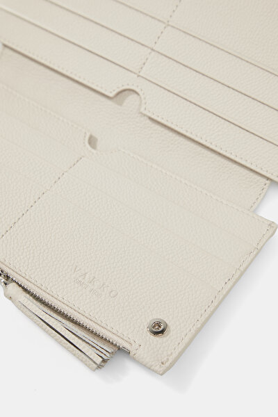 ECRU MONOGRAM LEATHER WALLET 5