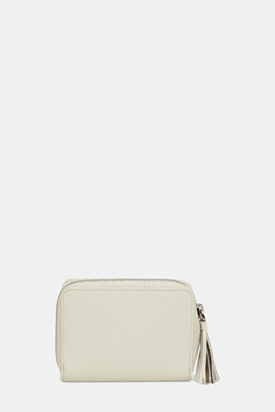 CREAM MONOGRAM WALLET 3