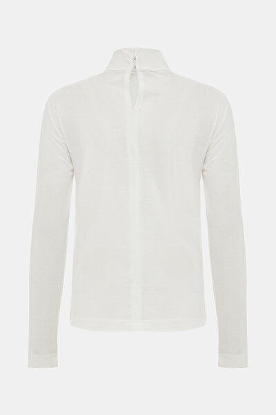 ECRU UPRIGHT COLLAR LONG SLEEVE TSHIRT 5