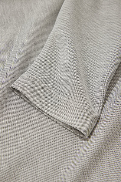 GREY UPRIGHT COLLAR LONG SLEEVE TSHIRT 4