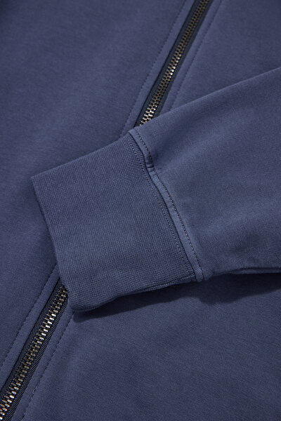 NAVY BLUE HOODIE SWEATSHIRT 4