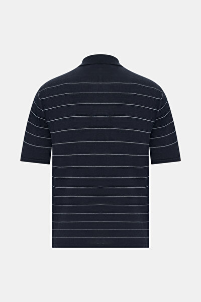 LACİVERT POLO YAKA KISA KOLLU T-SHIRT 5