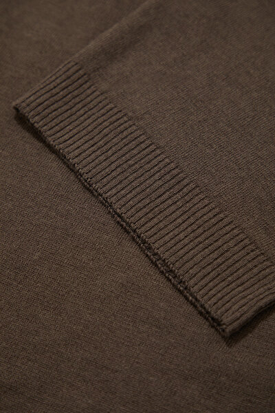 BROWN POLO NECK SHORT SLEEVE TSHIRT 5