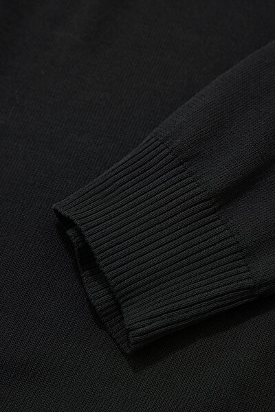 BLACK POLO NECK LONG SLEEVE TSHIRT 4