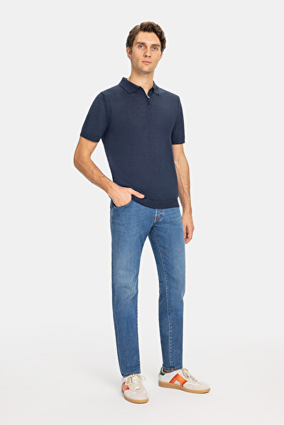 LACİVERT POLO YAKA KISA KOLLU T-SHIRT 3